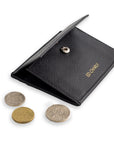 Open Ed Classic Saffiano wallet showing card, cash and coin compartments