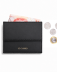 Ed Classic Slim Wallet - Smooth Black Leather