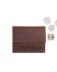 crazy horse leather coin pouch