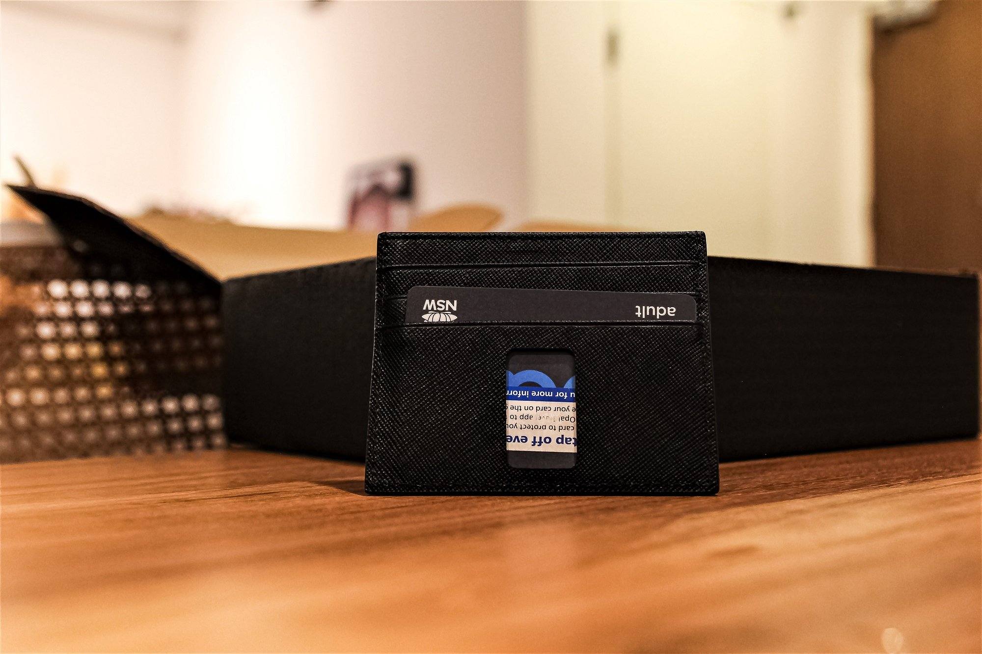 slim leather card holder wallet