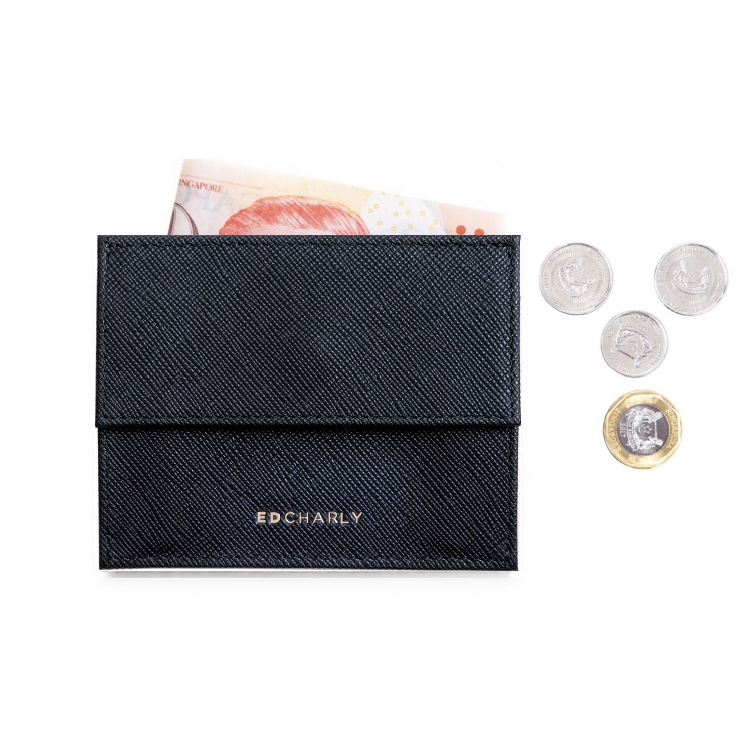 Ed Classic Slim Wallet - Saffiano Leather